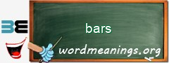 WordMeaning blackboard for bars